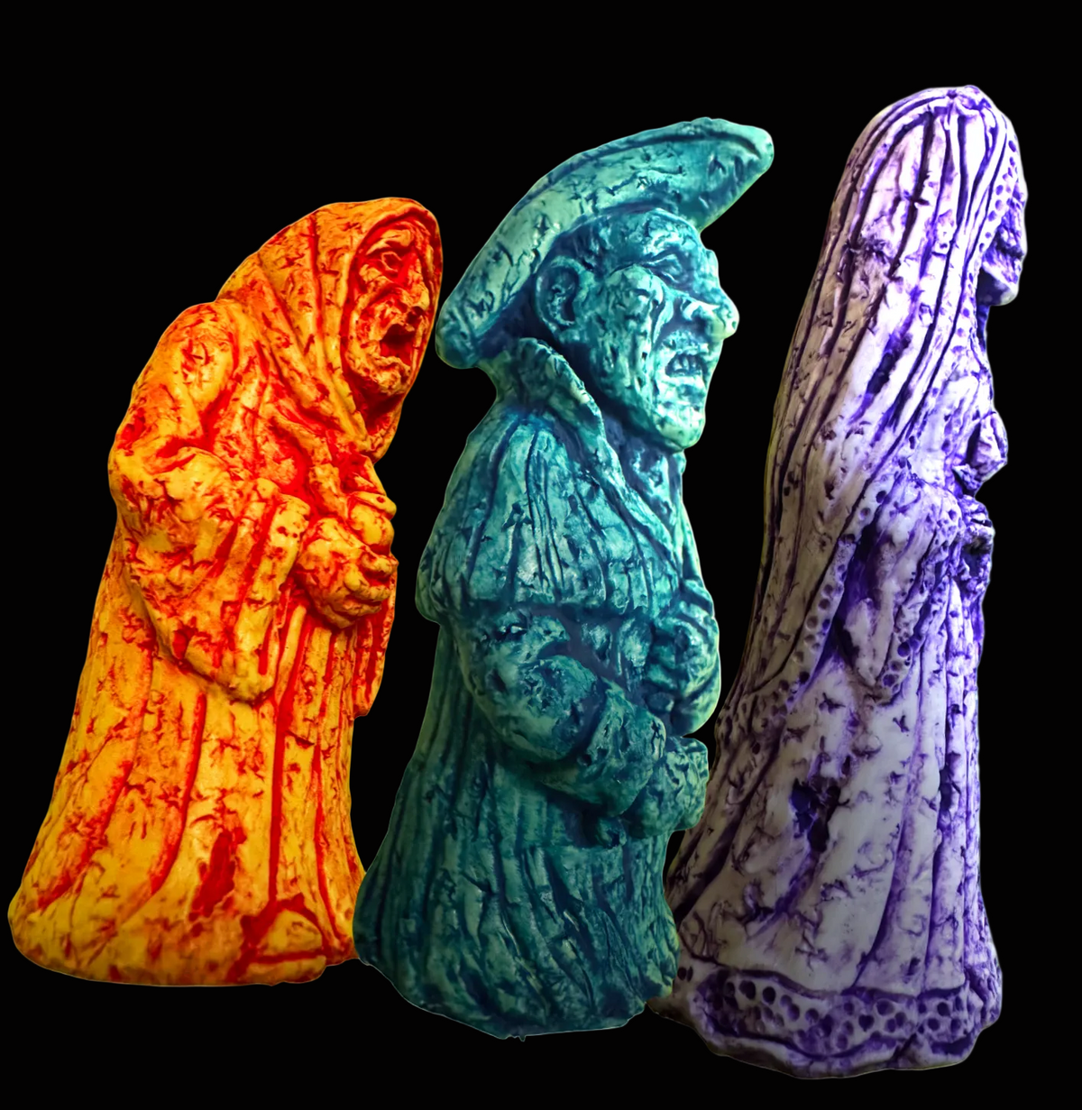 The Ghosts of Haunted Pluckley Figures - (Death & Decay Set of Three)