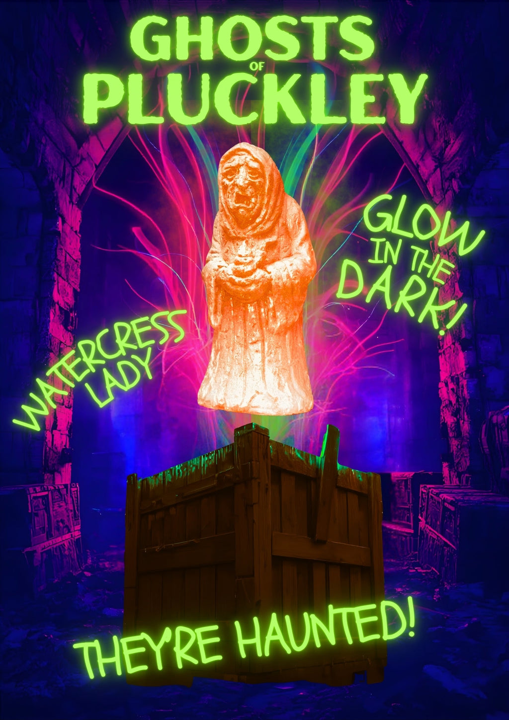 The Watercress Lady Ghost of Haunted Pluckley (Glow in The Dark Orange Edition)