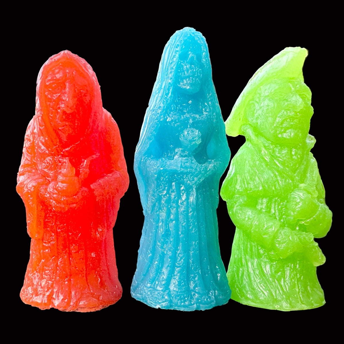 The Ghosts of Haunted Pluckley Figures - (Crypt Candy Colours Set of Three)