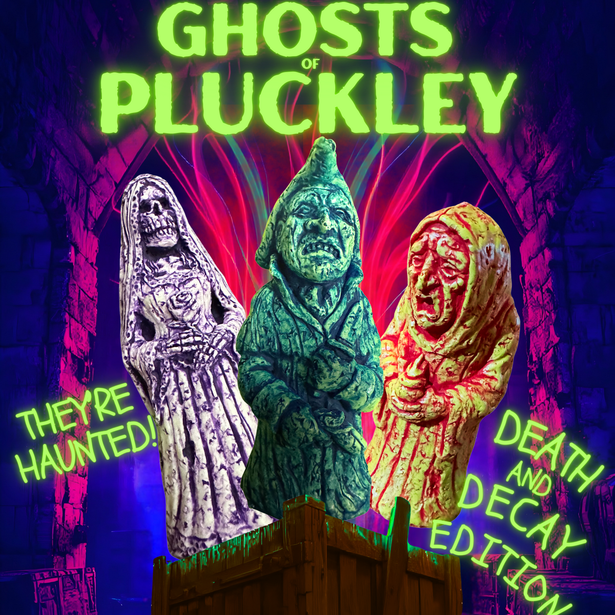 The Ghosts of Haunted Pluckley Figures - (Death & Decay Set of Three)