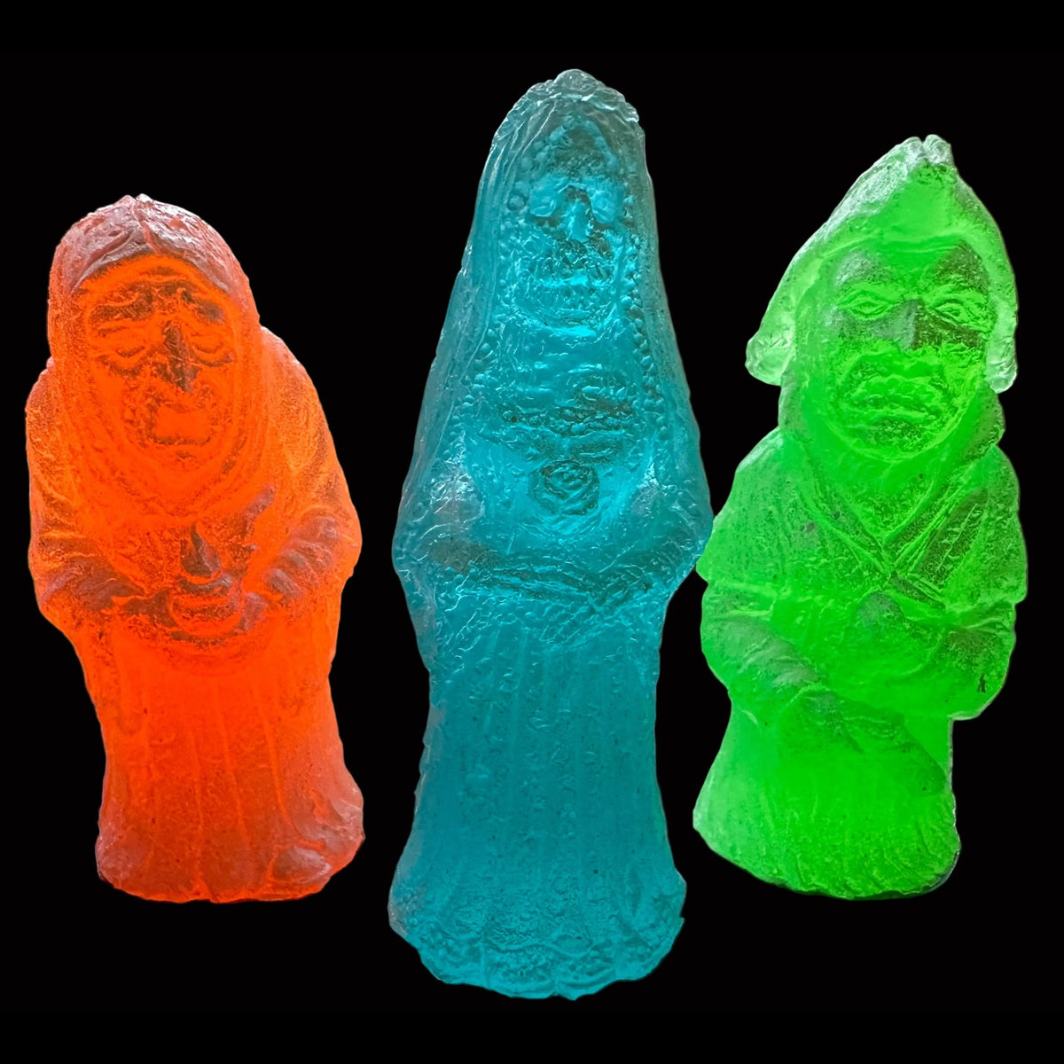 The Ghosts of Haunted Pluckley Figures - (Glow in the Dark Set of Three)