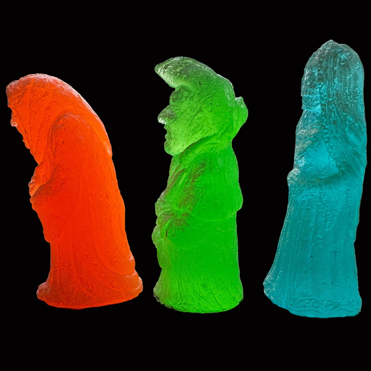 The Ghosts of Haunted Pluckley Figures - (Glow in the Dark Set of Three)